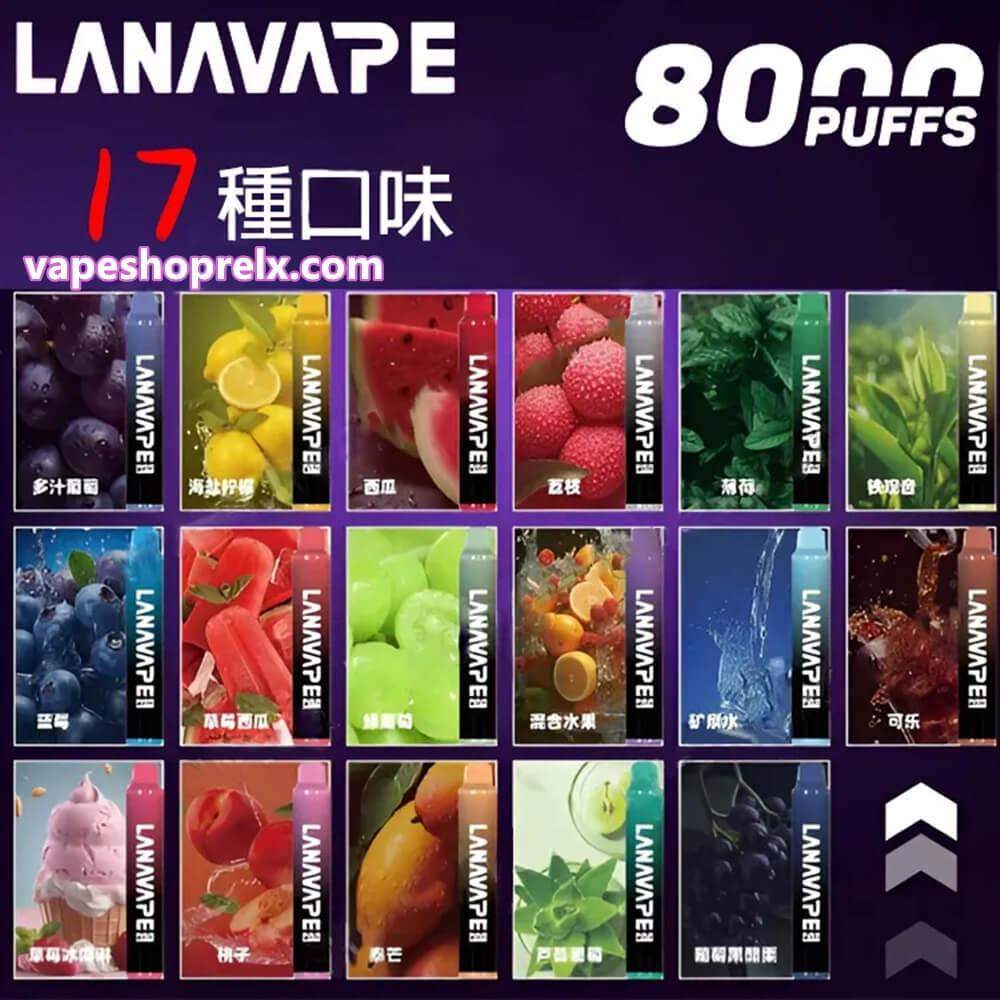 LANA拉娜8000口抛棄式電子煙 | LANAVAPE ZOLT一次性8000口 | 可充電:圖片 2