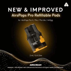 全新Airscream Airspops Pro II 氣泡2代可調瓦電子煙註油主機 | 空倉煙彈